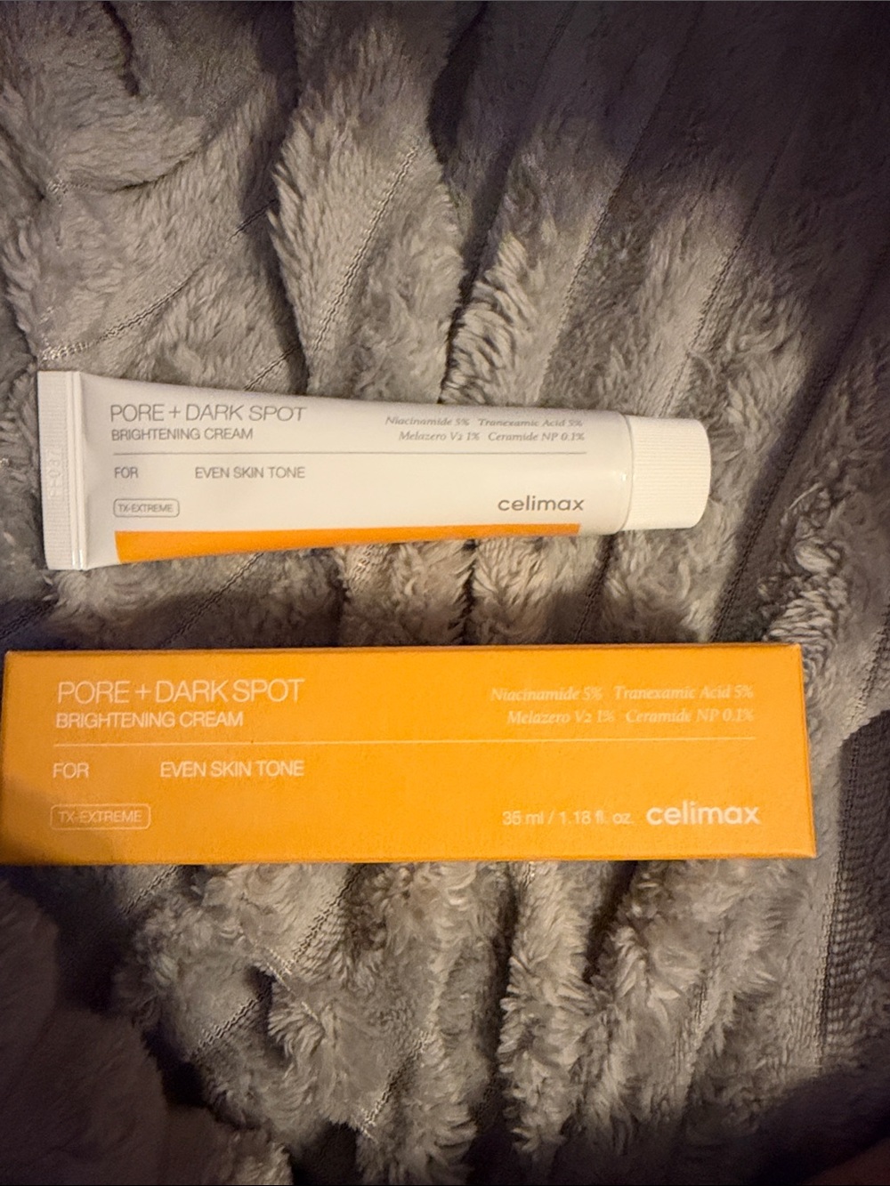 Celimax Pore + Dark Spot Brightening Cream — White & Orange